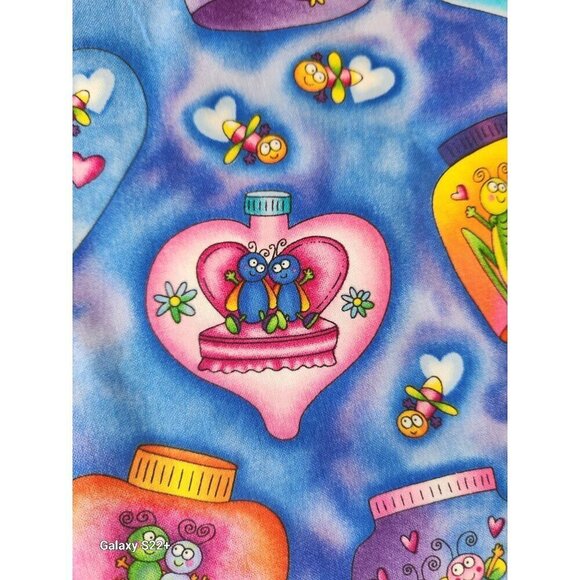 HI Fashion Fabrics Bug Jar & Hearts Cotton Blend Fabric 45" x 36"- 1 yard - Picture 5 of 10